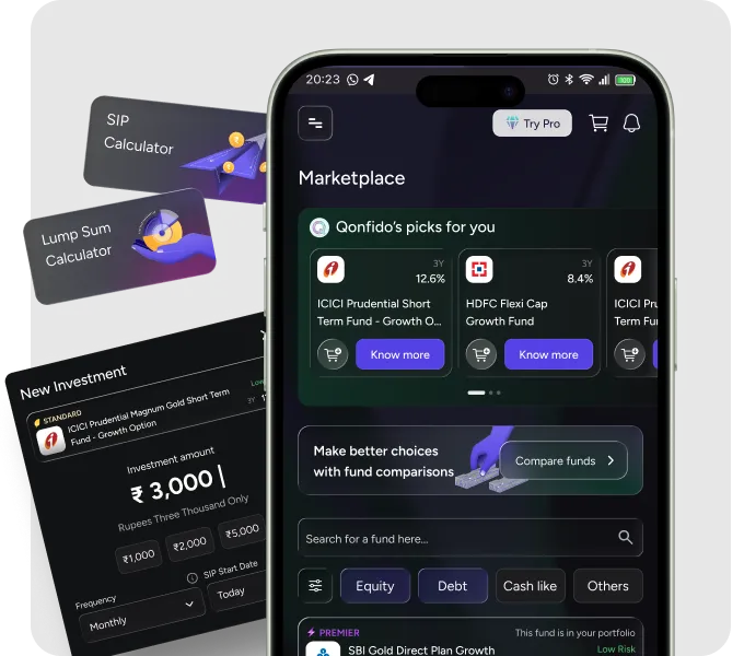 Qonfido marketplace with curated product picks